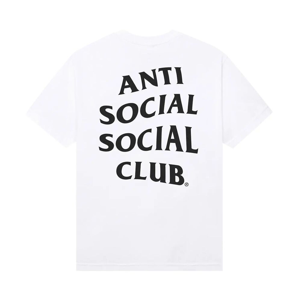 Anti Social Social Club White & Black Logo T-Shirt Size L Ships Free